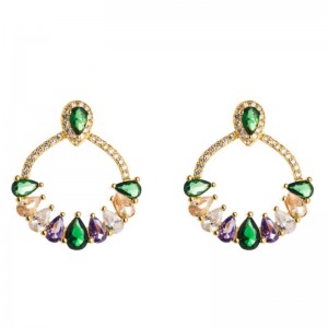 Earrings Práis Práis Práisna hEorpa agus Mheiriceá Práis Meabhráin Earrings Mná micrea-inleagtha earrings siorcáin siorcáin bláth-chruthach agus jewelry cluaise Cóiré