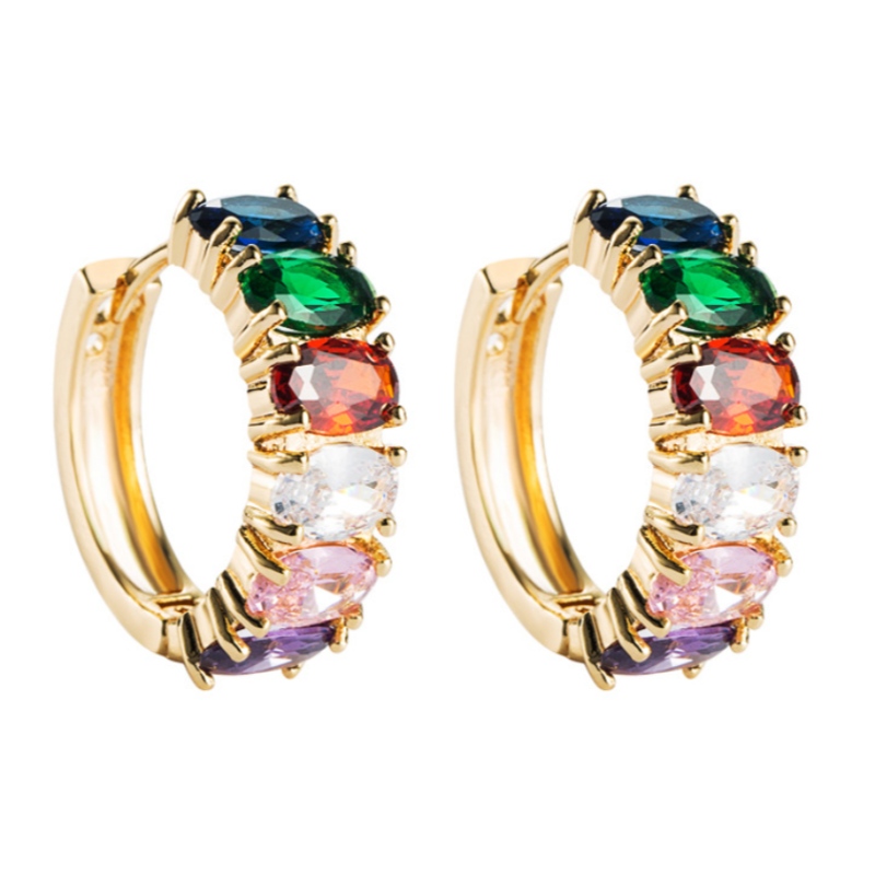 Accessories Faisean Trasteorann Fiáin Zircon Inleagtha Cluaisena mBan Gold-Plátáilte Eorpach agus Meiriceá Monarcha Monarcha Mórdhíola